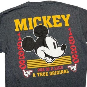 Disney Men’s L Mickey Mouse T-Shirt Ears World True Original 1928 Back Logo New